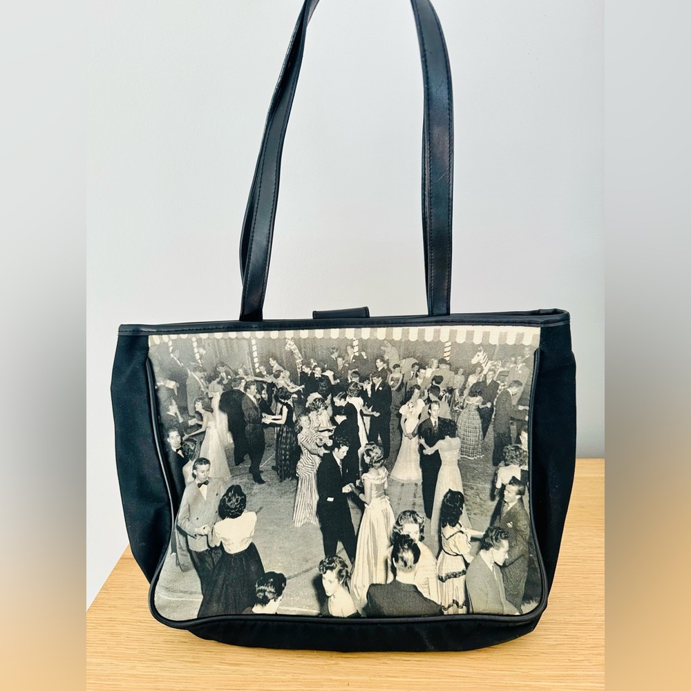 B/W 1940’s/50’s prom photo tote bag
